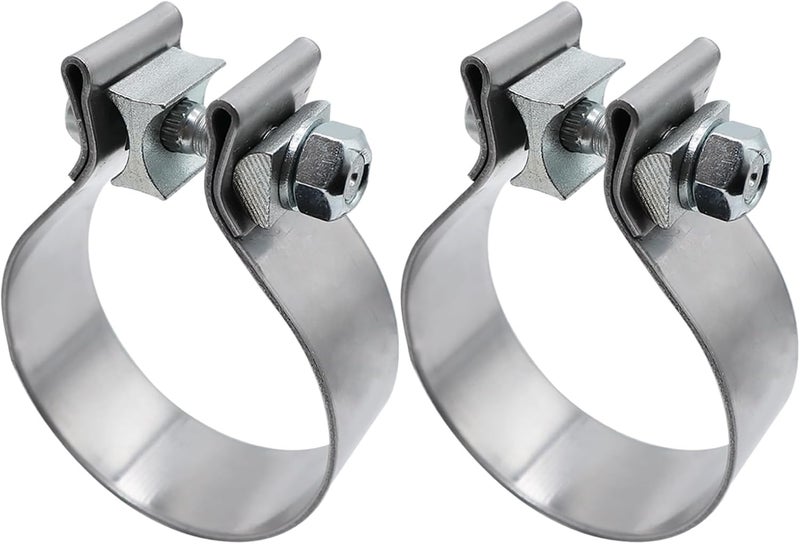 ROADFORMER 3.5 inch Exhaust Clamp Narrow Band Stainless Steel for Exhaust Pipe, Muffler and Exhaust System Repair (2 Pack) - Image 2